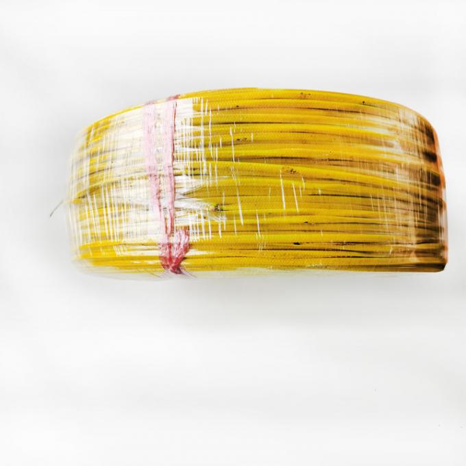 tipo cable de 1.29mm*2 K de extensión de termopar con el aislamiento amarillo de la fibra de vidrio